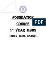 Foundation Course 2024 - 25