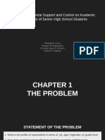 The Role of Parental Support and Control On Academic Performance of Senior High School Students