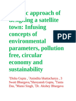 Holistic Approach of Designing A Satellite Town: Infusing Concepts of Environmental Parameters, Pollution Free, Circular Economy and Sustainability