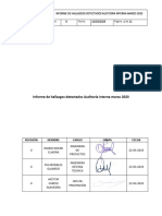 Informe de Hallazgos Detectados Auditoría Interna Marzo 2023