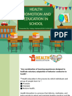 Health Education and Promotion