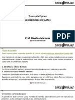 Custeio Por Absorção - Turma Da Pipoca - Prof. Osvaldo Marques