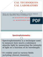 Analytical Techniques in Clinical Laboratory