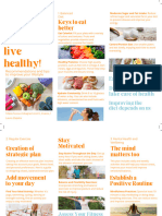 Orange and Beige Healthy Diet Modern User Information Brochure