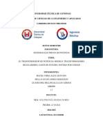 Informe 1 Tranformador de Potencia