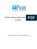 Chemical Thermodynamics Notes