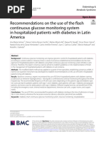 Recomendaciones Sobre El Uso de Un Sistema de Monitoreo Continuo de Glucosa en Pacientes Con Diabetes Hospitalizados