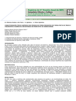 Caracterização Físico-Química Dos Óxidos