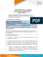 Guía de Actividades y Rúbrica de Evaluación - Tarea 5 Evaluación de Las Escuelas y Propuestas Contemporáneas Del Pensamiento Administrativo