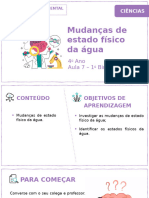 Mudanças de Estado Físico Da Água: 4 Ano Aula 7 - 1 Bimestre