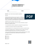 Prova de QUESTÃO AMBIENTAL E DOMÍNIOS MORFOCLIMÁTICOS