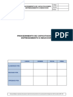 Procedimiento de Capacitacion, Entrenamiento e Induccion