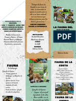 Folleto Tríptico Ecológico Reciclar Medio Ambiente Scrapbook A Mano Verde y Blanco