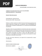 Carta de Renuncia