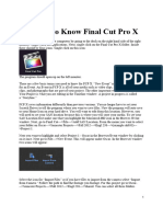 Final Cut XTutorial