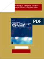 Instant Access To Verb Valency Patterns A Challenge For Semantics Based Accounts 1st Edition Susen Faulhaber Ebook Full Chapters