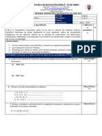 Examen Trimestral de 8vo Matematicas 2024-2025