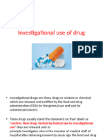 Investigational Use of Drug