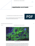 Primeros Experimentos Con El Uranio - Cuaderno de Cultura Científica