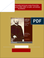 Complete Durkheim S Philosophy Lectures Notes From The Lycée de Sens Course 1883 1884 1st Pbk. Ed Edition Durkheim PDF For All Chapters