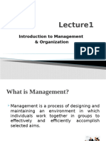 Introduction To Management Lecture1