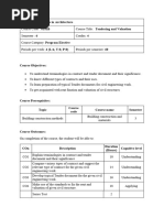 Diploma in Architecture 6181B Tendering and Valuation 6 4 Program Elective 4 (L:4, T:0, P:0) 60