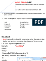 Implicit Objects in JSP