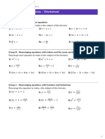 Rearranging Equations GCSE Worksheet