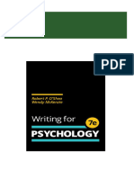 (FREE PDF Sample) Writing For Psychology 7th Edition Robert O'Shea - Ebook PDF Ebooks