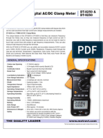 Metravi DT 9250 Digital AC DC Clamp Meter Catalogue