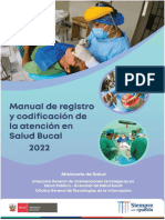 Manual de Registro y Codificación de La Atención en Salud Bucal