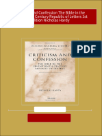 Full Download Criticism and Confession The Bible in The Seventeenth Century Republic of Letters 1st Edition Nicholas Hardy PDF