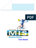 Immediate Download MIS Essentials 4th Edition Kroenke Test Bank All Chapters