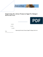 Empowering The African Woman in Ngugi Wa Thiongo's: Devil On The Cross (1982) : A New Perspective