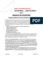 COMMERCE Sem 2 Gen (Analytical Method of Branch Accounting)