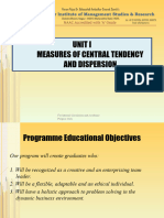 Unit I RMQT Measures of Central Tendency