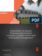 Presentation On Square Pharmaceuticals Limited (TQM)