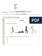 Worksheet Physics