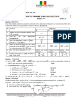 3ième Semestre 1 Sujet 1 Maths 2024