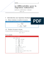 Equations Différentielles Pour La Désintégration Radioactive