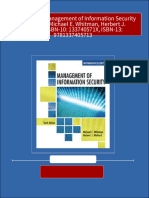 Test Bank For Management of Information Security 6th Edition Michael E. Whitman, Herbert J. Mattord, ISBN-10: 133740571X, ISBN-13: 9781337405713