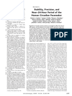 Stability Precision and Near-24-Hour Period of The Human Circadian Pacemaker - Science 1999