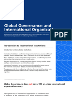 Global Governance and International Org