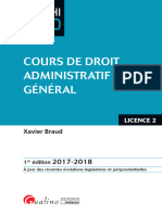 Cours de Droit Administratif Général Ed. 1 de Braud Xavier