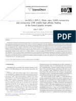 2006 Peptides Derived From HIV-1, HIV-2, Ebola Virus, SARS Coronavirus and Coronavirus 229E Exhibit High Affinity Bindin