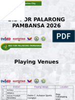 Playing Venues For The Palarong Pambansa 2026 Bid