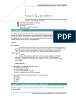 Lesson 2: Stated Detail Questions: Reading Comprehension: Stated Details