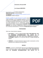 Acción de Nulidad Decreto 64 de 2020