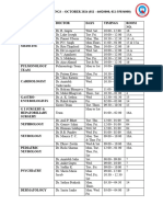 General OPD Latest Updated Schedule