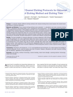 Reconsideration of Enamel Etching Protocols For Universal Adhesives: Effect of Etching Method and Etching Time